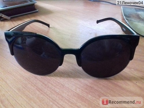 Очки Aliexpress Fashion Vintage Sunglasses Retro Cat Eye Semi-Rim Round Sunglasses for Men Women Sun Glasses Eyewear Eyeglasses Y55*MPJ093#M5 фото