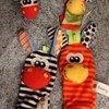 Носки с игрушкой Aliexpress Free shipping, NEW STYLE (4pcs=2 pcs waist+2 pcs socks)/lot,baby rattle toys Sozzy Garden Bug Wrist Rattle and Foot Socks фото