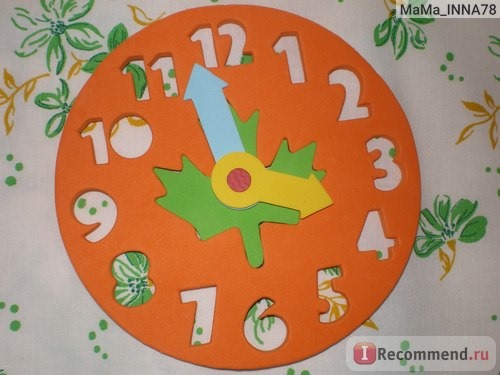 Aliexpress Головоломка Color Random Kids DIY Eva Clock Puzzle Jigsaw Early Learning Educational Kindergarten Toys For Children 3-6 Years Old фото