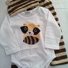 Костюм Aliexpress детский Baby rompers long sleeve cotton baby infant cartoon Animal newborn baby clothes romper+hat+pants 3pcs clothing set фото