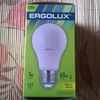 Лампа светодиодная Ergolux E27 7 вт( 60 вт) теплый свет фото