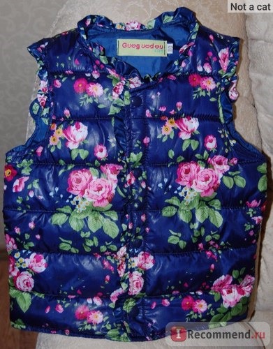 Жилетка AliExpress High quality 2016 autumn spring children's jackets sweet flower girls warm down vest vest children clothing girl 2 - 7 фото