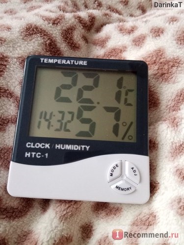 Термометр/часы/будильник/гигрометр Aliexpress HTC-1 Digital Fahrenheit Thermometer Household Hygrometer High Accuracy Electronic Temperature Humidity Meter Hygrometer LCD ZLW110 фото