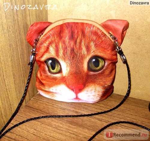 Сумка Aliexpress 3d кошка животные New Women Cute 3D Animal Head Purse Handbag Shoulder Bag фото