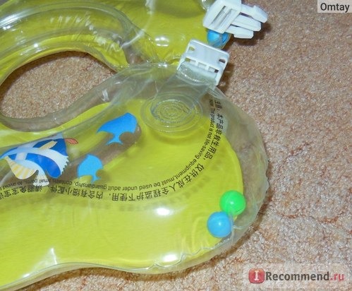 Круг на шею для плавания Aliexpress Newest Baby Aids Infant Swimming Neck Float Ring Safety color Green / Orange 4399 фото