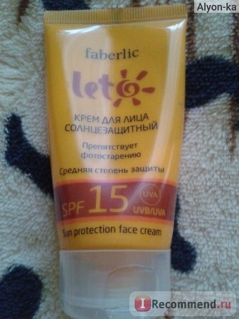 Крем для лица Faberlic солнцезащитный SPF 30 серии LETO фото