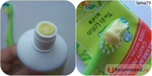 Детская йогуртовая зубная паста Twin Lotus Kids Манго и хризантема (с 3 лет) фото