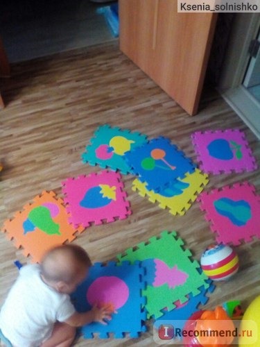 Коврик-пазл развивающий Aliexpress 10Pcs/lot Eva Square Foam Mat Baby Play Crawling Mat Floor Puzzle Children Educational Foam Puzzle Jigsaw Mat Fast Shipping фото