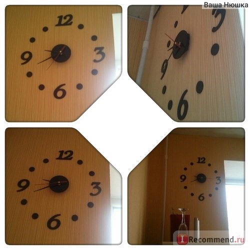 Часы настенные TinyDeal Korean Design Fashionable DIY Novelty Wall Clock with Sponge Hour Markers and Adjustable Multi-Dials HHI-14818 фото