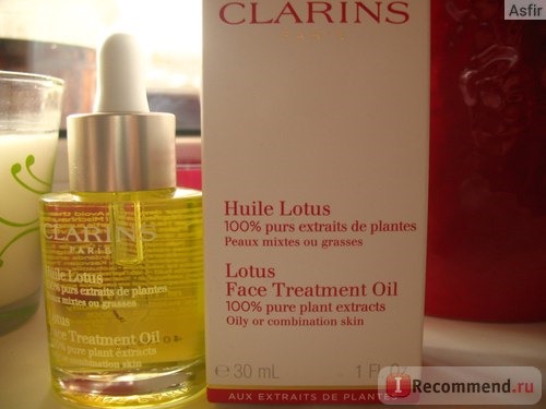 Масло косметическое Clarins Huile Lotus Face Treatment Oil для лица 