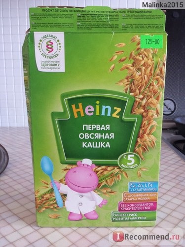 Каша Heinz Первая овсяная кашка с пребиотиками фото