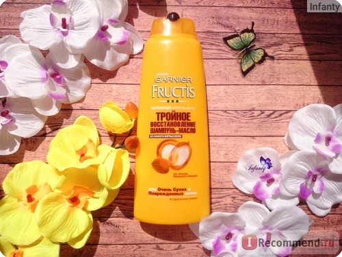 Шампунь Garnier Fructis Укрепляющий шампунь-масло тройное восстановление фото