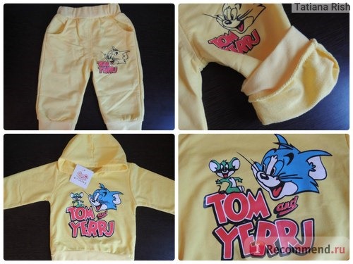 Комплект AliExpress Hot selling 2013 new Korean boy Girl Tom and Jerry track suit Multicolor фото