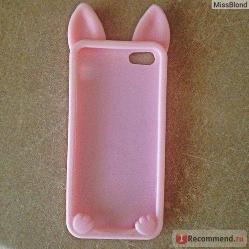 Чехол для мобильного телефона Aliexpress 1Pcs-8-Color-Korean-style-Cute-rabbit-ears-silicone-mobile-phone-cover-protective-Case-for-iphone фото