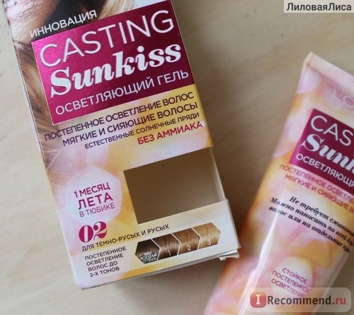 Гель-краска для волос L'Oreal Casting SunKiss (осветляющий гель без аммиака) фото