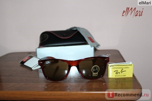 Солнцезащитные очки Aliexpress Classic Vintage Retro RB 2140 Wayfarer high quality sunglasses black tortoise red white фото