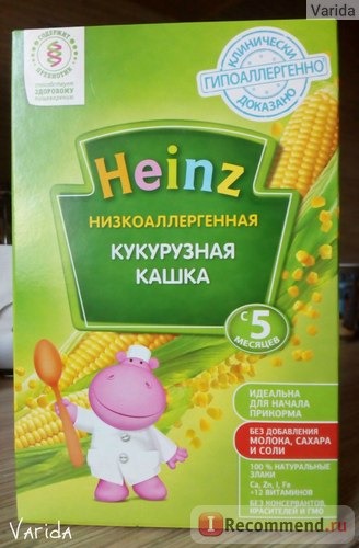 Каша Heinz низкоаллергенная кукурузная фото