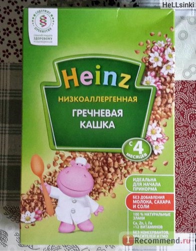 Каша Heinz безмолочная гречневая фото