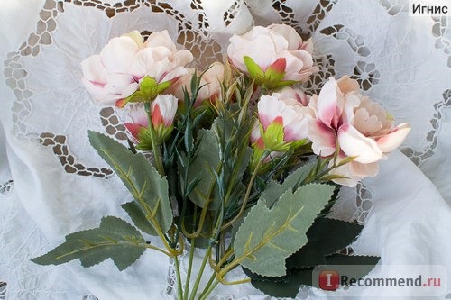 Пионы AliExpress 1 Bouquet European Pretty Wedding Mini Peony Artificial Silk Flower bouquet Flores Bride Home Decoration Cheap Fake Flowers фото