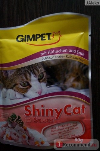 Gimpet Shiny Cat пауч для кошек Цыпленок/Утка в соусе фото