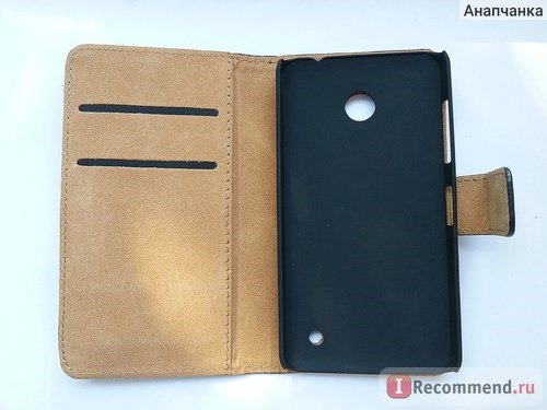 Чехол для мобильного телефона Aliexpress Genuine Leather Case for Nokia Lumia 630 Stand Wallet Flip Book Style Cover with Card Slot and Bill Site фото