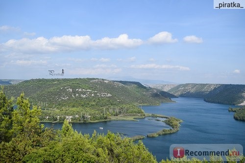 Национальный парк Крка, Хорватия. Вид на реку КРКА сверху холма