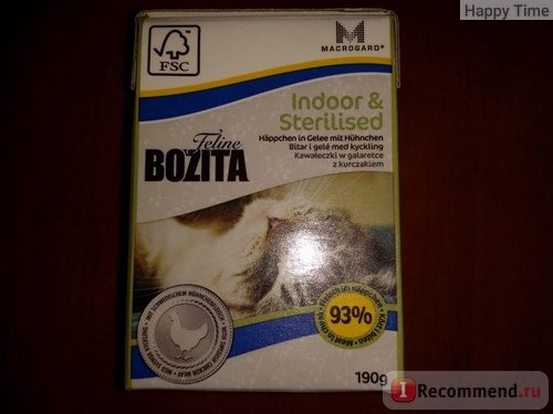 Влажный корм для кошек Бозита (Bozita) Indoor & sterilised (для стерилизованных) фото