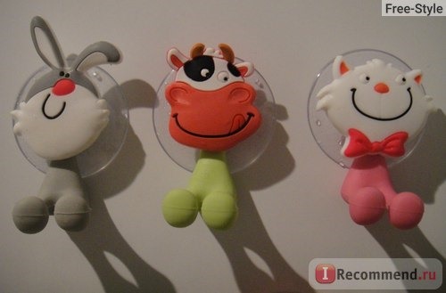 Держатели для зубных щеток Aliexpress Free Shipping 5pcs/Set Cute Cartoon Animal Sucker Toothbrush holder / Suction hooks 19001 b008 фото