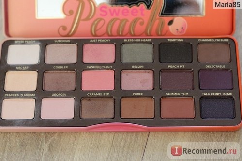 Тени для век Too Faced Sweet peach eyeshadow palette фото