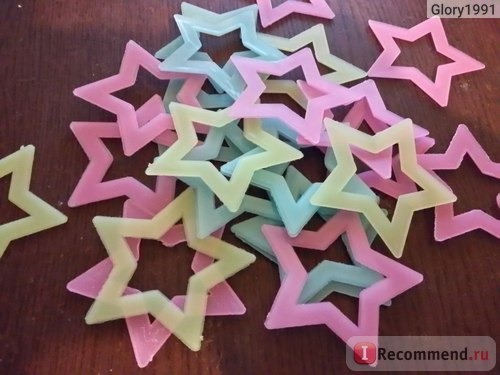 Светящиеся звезды Aliexpress 40pcs/set Mix color Fluorescence Glow in Dark wall sticker colorful Luminous Star Nursery Kid Baby Room on sale фото