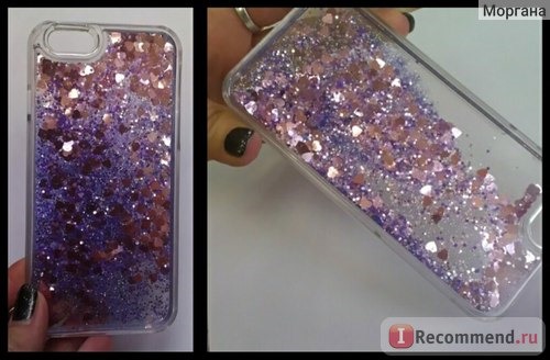 Чехол для мобильного телефона Aliexpress Жидкий песок Dynamic Liquid Glitter Sand Fluorescent Light Heart Back Case Cover For iPhone-5-5s-6-6g фото