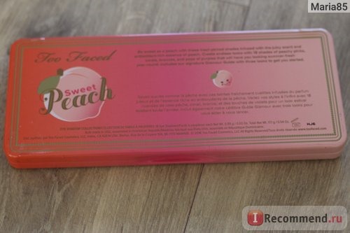 Тени для век Too Faced Sweet peach eyeshadow palette фото