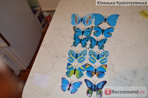 Бабочки Aliexpress 2015 New Gossip Girl Same Style 12pcs 3D Butterfly Wall Stickers Butterflies Decors For Home Fridage Decoration фото