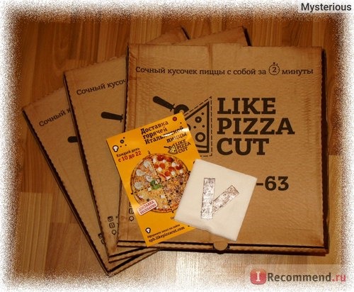 Заказ из пиццерии LIKE PIZZA CUT 