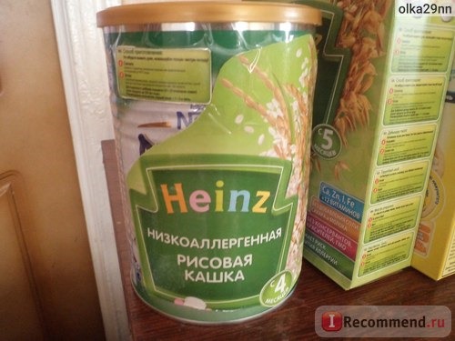 Каша Heinz Безмолочная фото