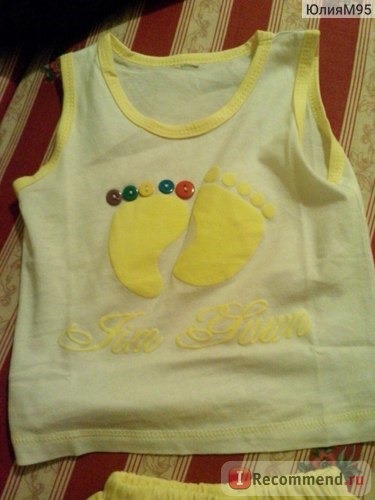 Комплект AliExpress Kids cotton vest suit children's little feet pattern clothing set for baby boy girls фото