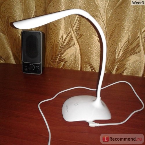 Лампа настольная AliExpress Good working High Quality Adjustable intensity USB Rechargeable LED Desk Table Lamp Reading Light Touch Switch Wholesale/retail фото