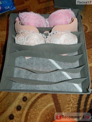 Набор органайзеров для хранения нижнего белья Aliexpress ASLT 3 in 1 Underwear Bras Socks Storage Organizer Box Bag Case Bamboo Charcoa Free Shipping фото