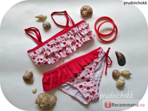 Купальник AliExpress 2016 New Summer Multilayer Triangle Swimwear Flowers Bikini Children's Swimwear Girls Split Bikini Kids Cake Layer Swimsuit фото