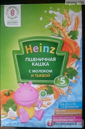 Пшеничная кашка с молоком и тыквой Heinz фото