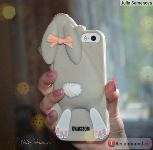 Чехол для мобильного телефона Aliexpress Luxury Fashion Cartoon 3D Moschinoe Bunny case Rabito Rabbit Silicon Case Cover For iPhone 4 4s 5 5s without retail package фото