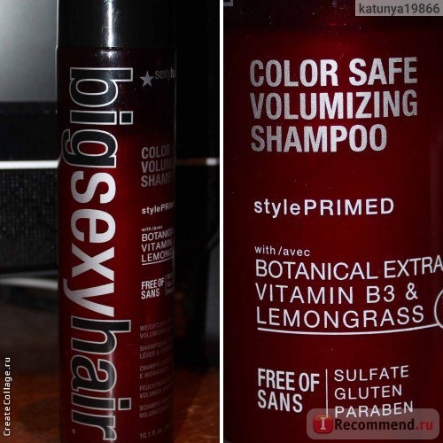 Шампунь для окрашенных волос BigSexyHair Color safe volumizing shampoo фото