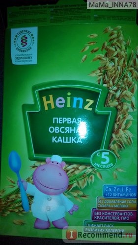 Каша Heinz Первая овсяная кашка с пребиотиками фото