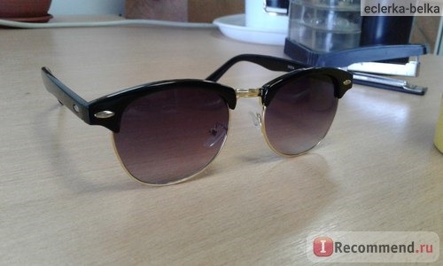 Солнцезащитные очки Aliexpress Mens Womens Retro Half-frame Sunglasses Wayfarer Frame Glasses фото