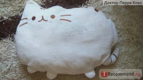 Подушка Aliexpress 40*30cm New Kawaii Pusheen Cat Pillow With Zipper Only Skin Without PP Cotton Biscuits Kids Toys Big Cushion Cover Peluche Gifts фото