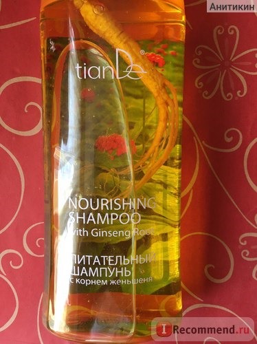 Шампунь TianDe Nourishing Shampoo with Ginseng Root Питательный шампунь с корнем женьшеня фото