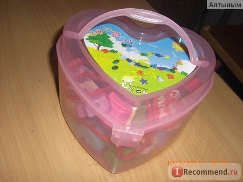 Wood toys Шнуровка в баночке деревянная Артикул QQ 2011 фото