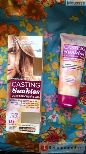 Гель-краска для волос L'Oreal Casting SunKiss (осветляющий гель без аммиака) фото