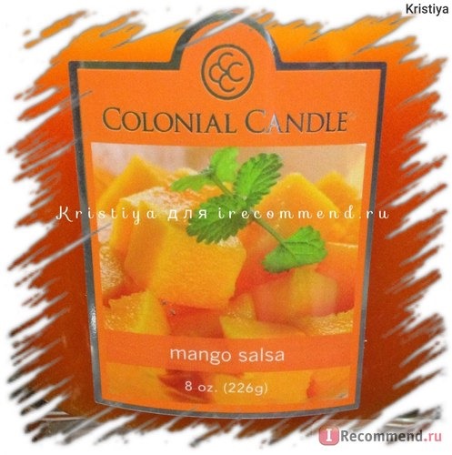 Ароматическая свеча Colonial Candle Oval Jar Candle, Mango Salsa фото