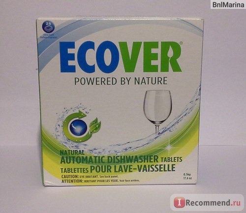 Таблетки для посудомоечных машин Ecover Natural Automatic Dishwasher Tablets фото